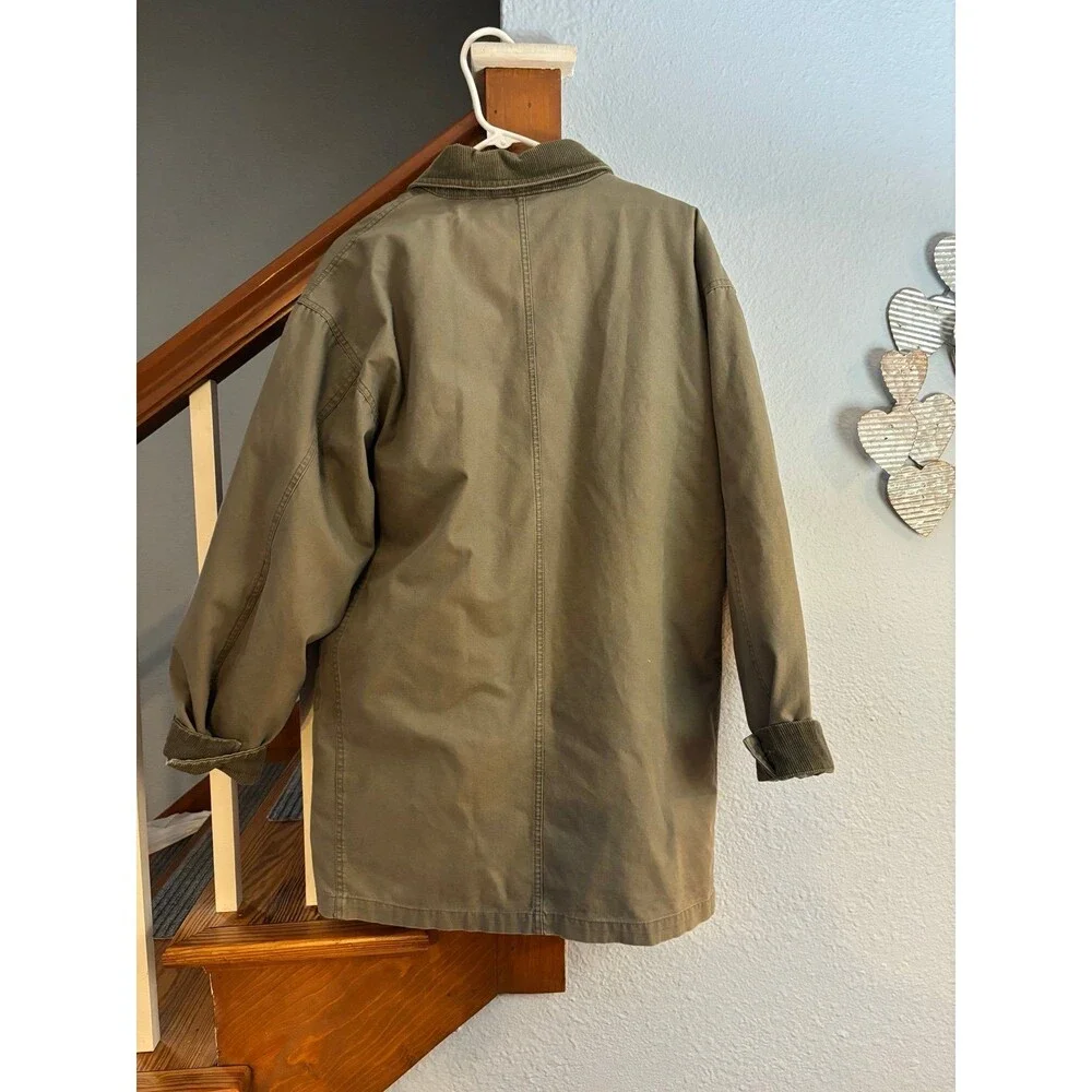 Northeast outfitters chore barn jacket coat khaki tan removable liner S